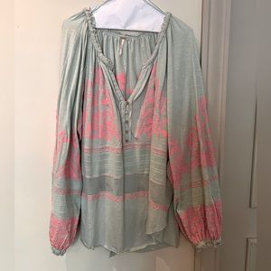 Free People L Over Sized Blouse